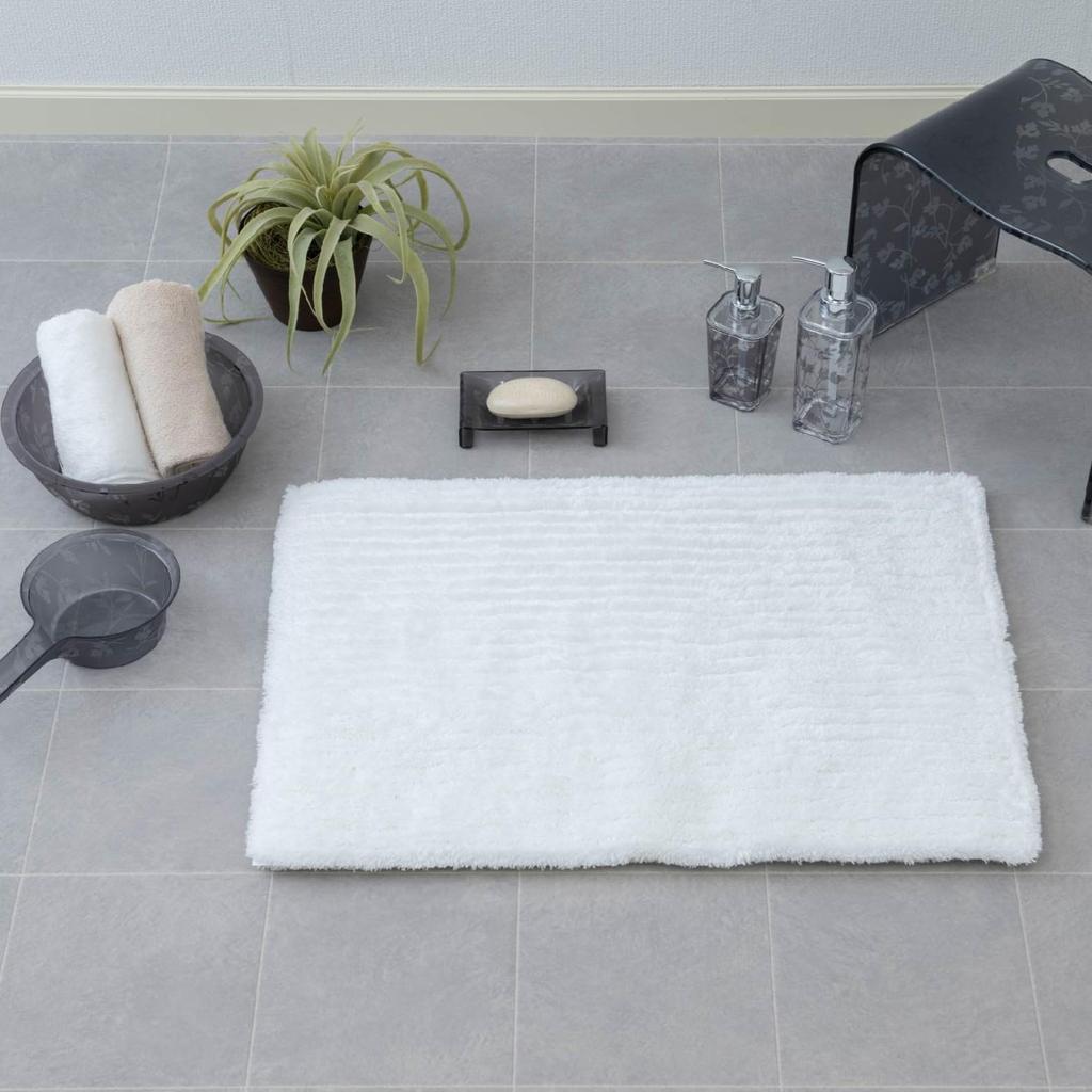 Senko Bath 40 x 60 11476 [M+home] Snow-like Mat, Approx. cm, White,