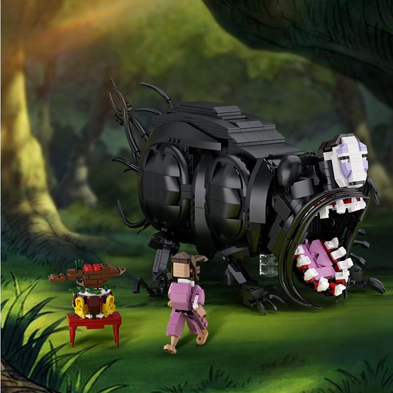 Buildmoc Anime No Face Man Monsters Spirited Ghost MOC Set Building Blocks Kits Toys for Children Kids Gifts Toy 1107PCS Bricks