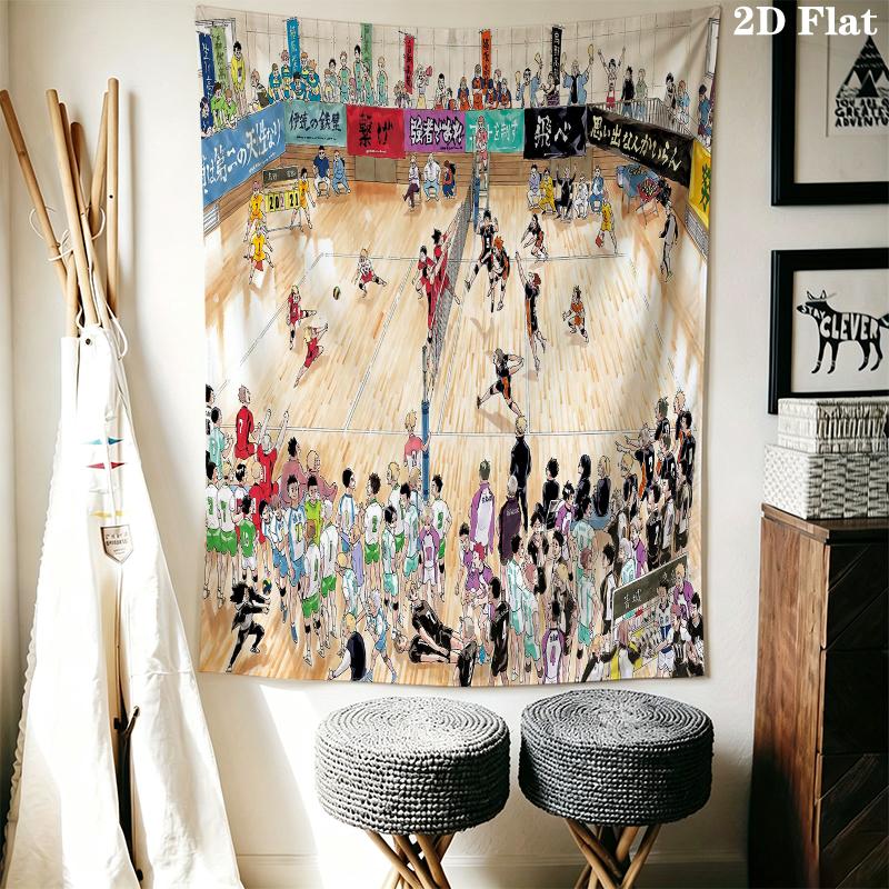 Haikyu!! Wall Tapestry Aesthetic Wall Hanging Printed Fabric Blanket Decorative Tapestries for Bedroom Living Room Home Decor