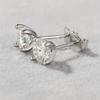 S925 Sterling Silver Four-clawed Round White Crystal Stud Earrings for Women Simple Wedding Engagement Jewelry Gifts