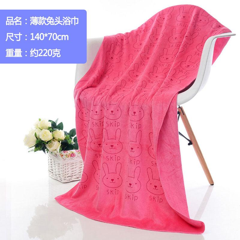 

Микрофибра банное полотенце впитывающее мультяшный принт голова кролика пляжное полотенце взрослое полотенце мягкое и не линяющее 70*140cm