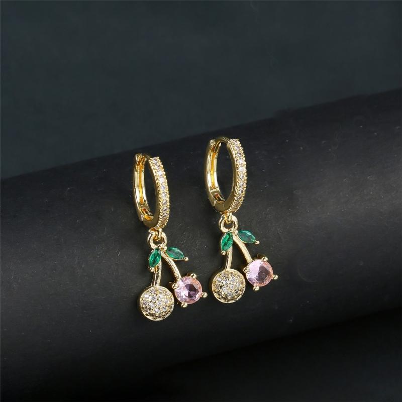 Vintage Cherry Ear Jewelry Women Earring Stylish Women Wedding Earrings Ears Pendant Comfortable Wearing for Woman