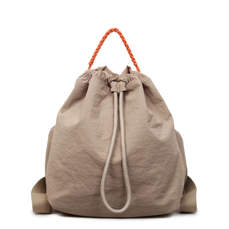 Simple Shoulder Bag Women's Autumn New Fashionable Large-capacity Drawstring Messenger Bag Cloth Bag Backpack