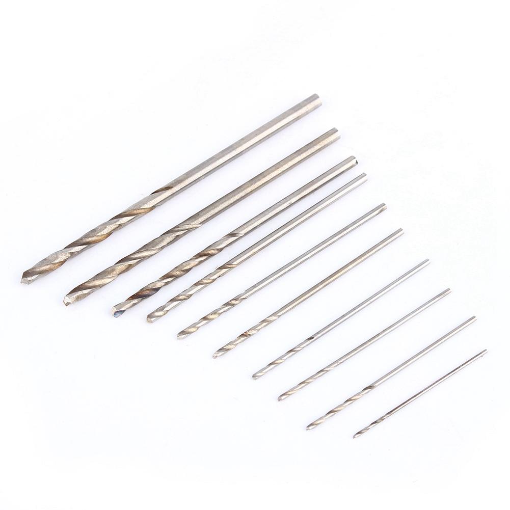 Mini Aluminum Hand Drill Bit With Keyless Chuck+10 Twist Drills BitRotary Tools Woodworking