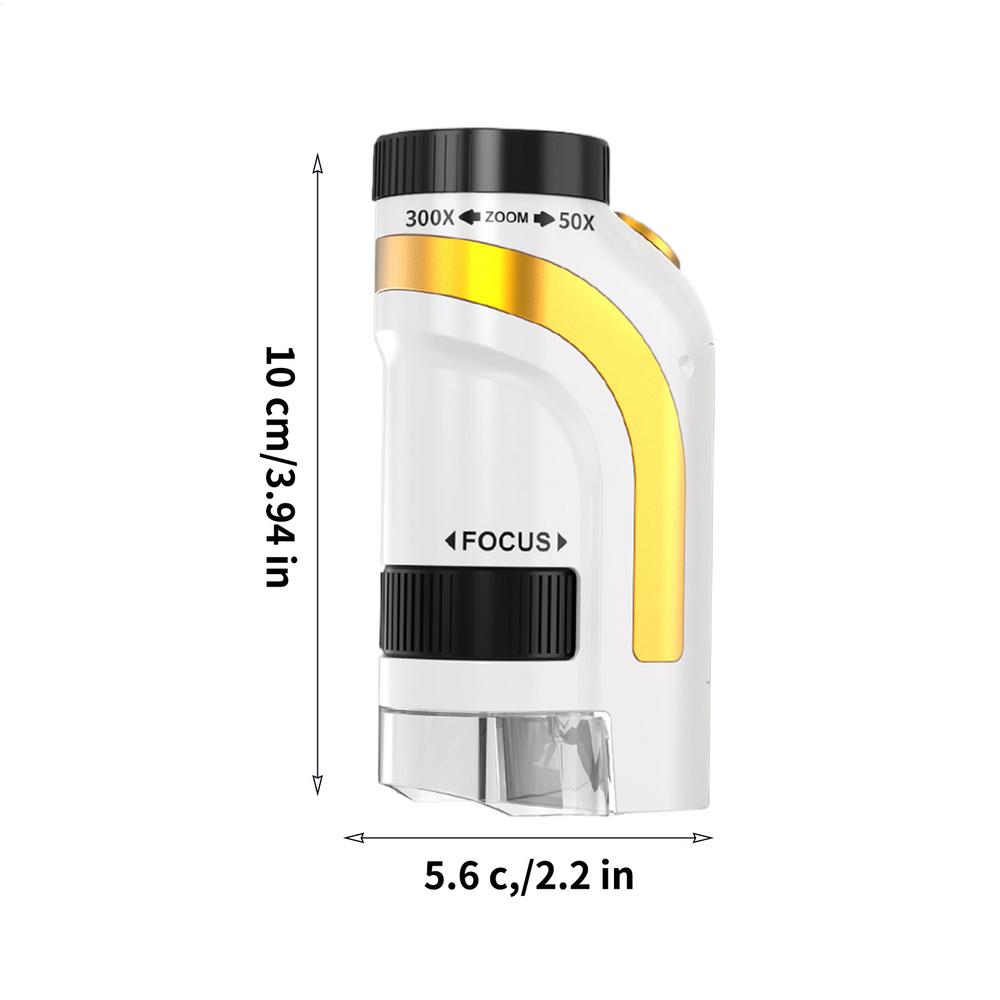 Kinder-Mikroskop Handheld 50x-300x Digiskop mit LED-Licht Tasche Handmikroskop für Kinder Jungen Mädchen Weihnachten Neujahr Geburtstag