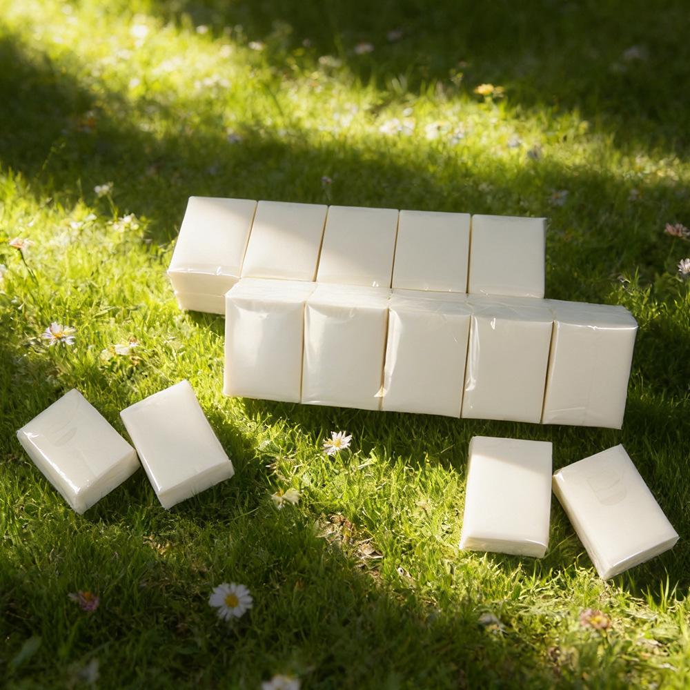 Plain White Virgin Wood Pulp Handkerchiefs - Thickened & Toughened, Free Shipping