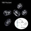 100Pcs 47mm/50mm Transparent Fishing Cross Beads Plastic Clear Beads Double Pearl Drill Cross Beads Floats Balls Stoppers