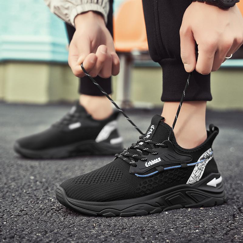 High Quality Casual Comfort Sneaker Outdoor Anti Slip Mesh Ventilate Running Footwear Men Trendy Soft Sole Sports Shoes