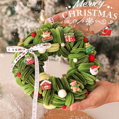 Christmas Decorations Twist Stick Wreath Door Hanger Multipurpose Wall Hanging Ornament For Festival Season Setups