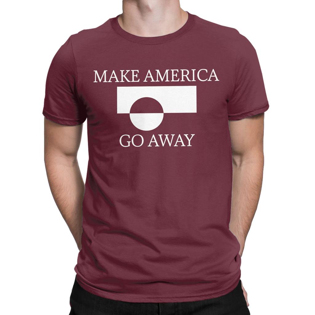 Harajuku MAGA Make America Go Away  T Shirt Cotton Short Sleeve Greenland Crewneck Summer TopsTops