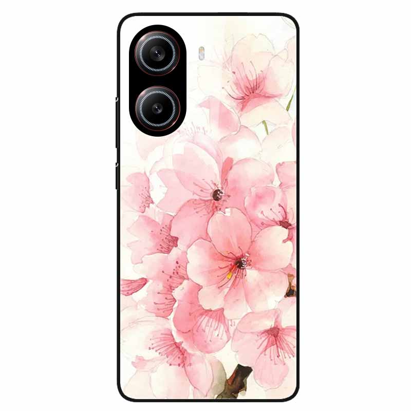 For Poco X7 Pro 5G Case Flower Hard Back Cover Tempered Glass Cases for Xiaomi Poco X 7 Pro X7Pro Hard Shells PocoX7Pro 2025 New