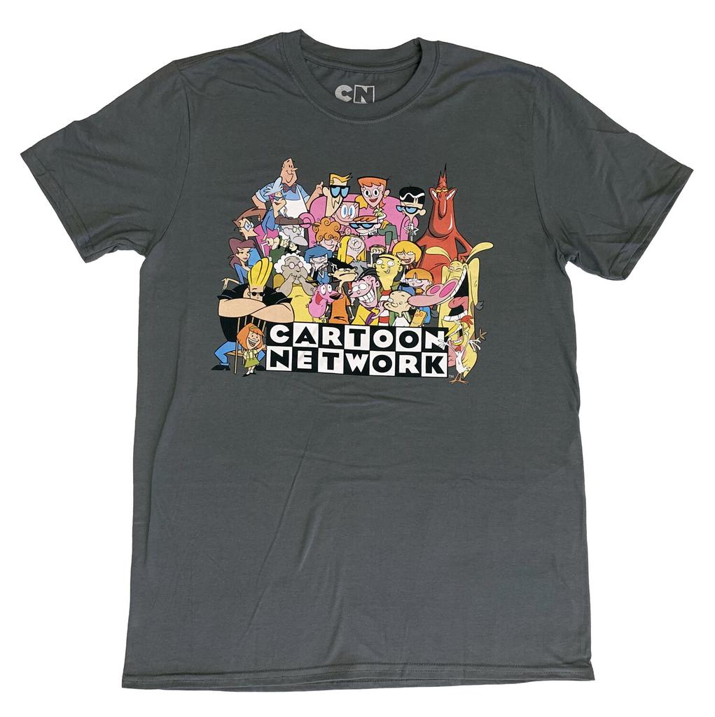 Catroon Network Collage With Logo Adult T-shirt