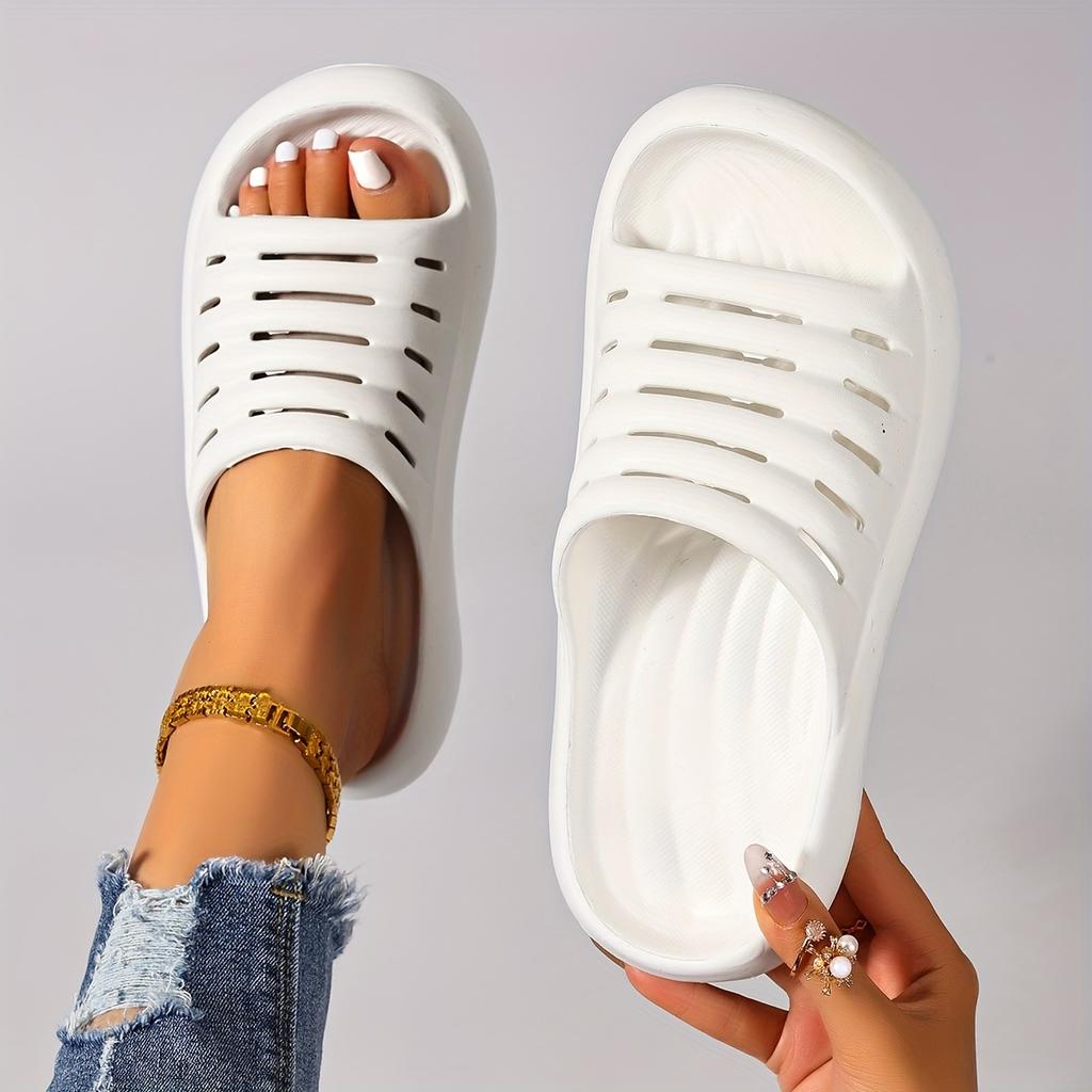 Thick-Soled EVA Slippers - Lightweight Minimalist Design with Soft Non-Slip Sole & Cloud-Like Cushioning, Hand Wash/Dry Clean, Open Toe Design
