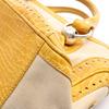 Used CELINE Boogie Bag Embossed Handbag Canvas Leather Beige Yellow Used Women