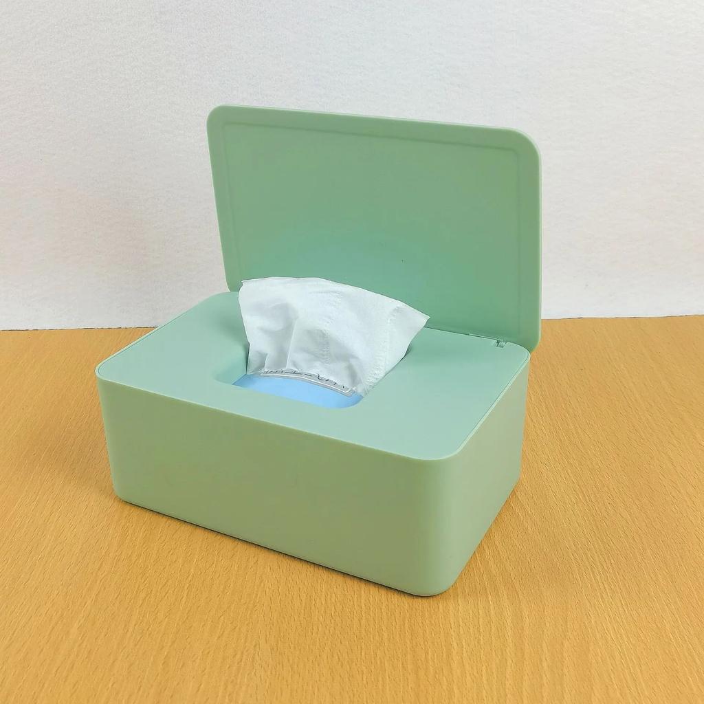 Dustproof Wet Wipes Storage Box with Lid Home Desktop Tissue Storage Box Portable Wet Wipes Dispenser