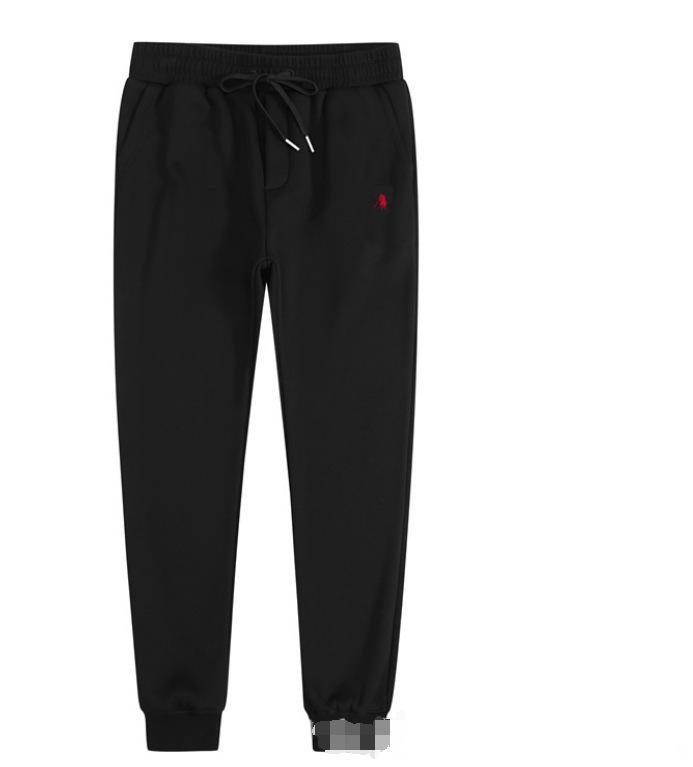 Herren Baumwolle Langarm Bestickter Pferd Polo Hoodie mit Reißverschluss Cardigan und Samtfutter für Herbst und Winter