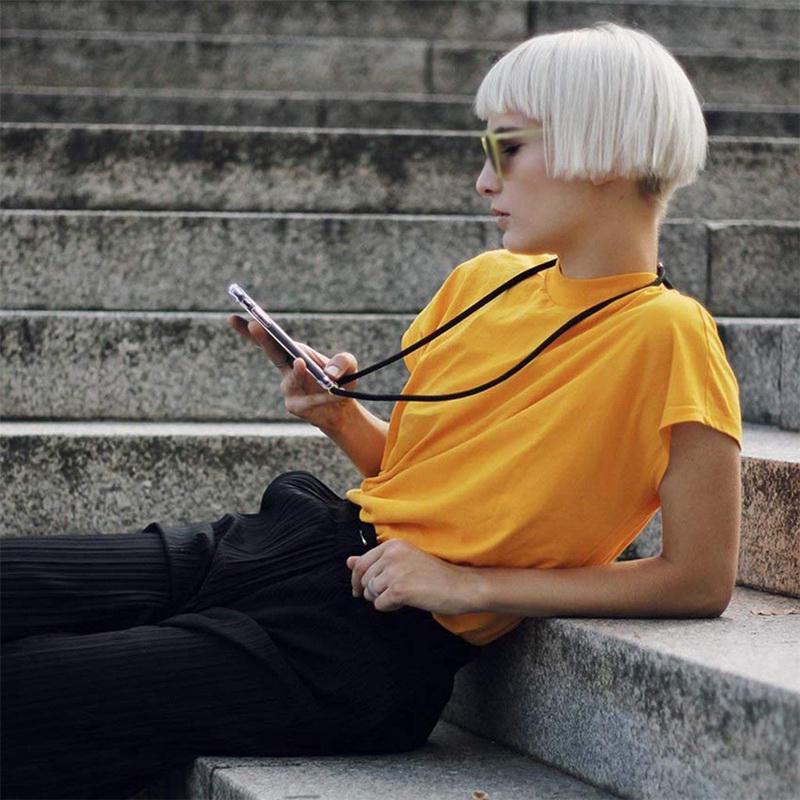 Stoßfeste transparente Telefonhülle Crossbody Halskette Kordel Lanyards mit Seil für iPhone 16 Pro 15 Pro Max 14 13 12 11 XR XS Max 8 SE 2020