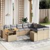 VidaXL Garden Lounge Set with Cushions 10 Pcs, Patio Sofas, Patio Furniture Set, Outdoor Furniture, Beige 3272802