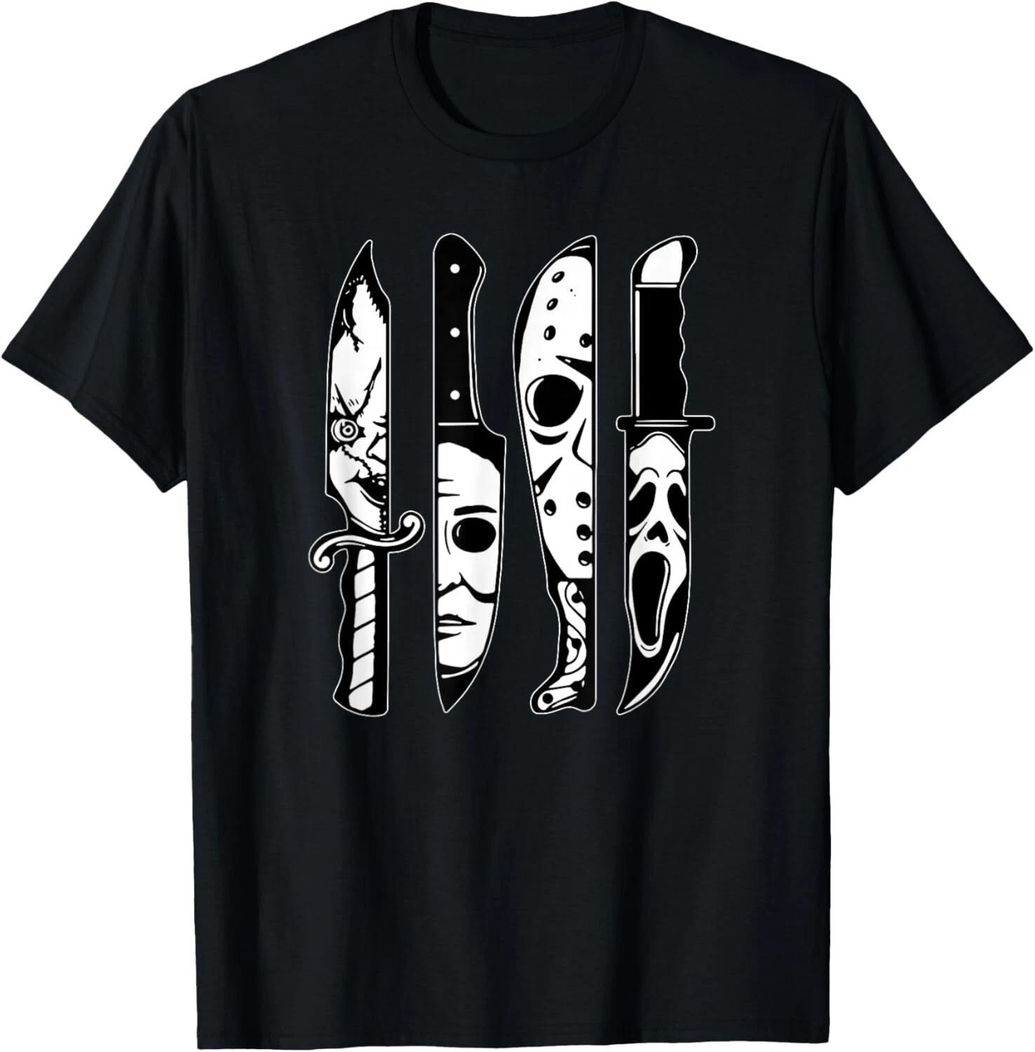 Horror movie characters in knives T- Shirt S