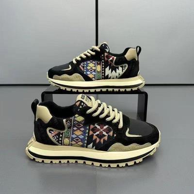 Spring Men's Shoes New Fashion Casual Forrest Gump Shoes Parquet Color Low-top Sports Shoes Student Dad Shoes