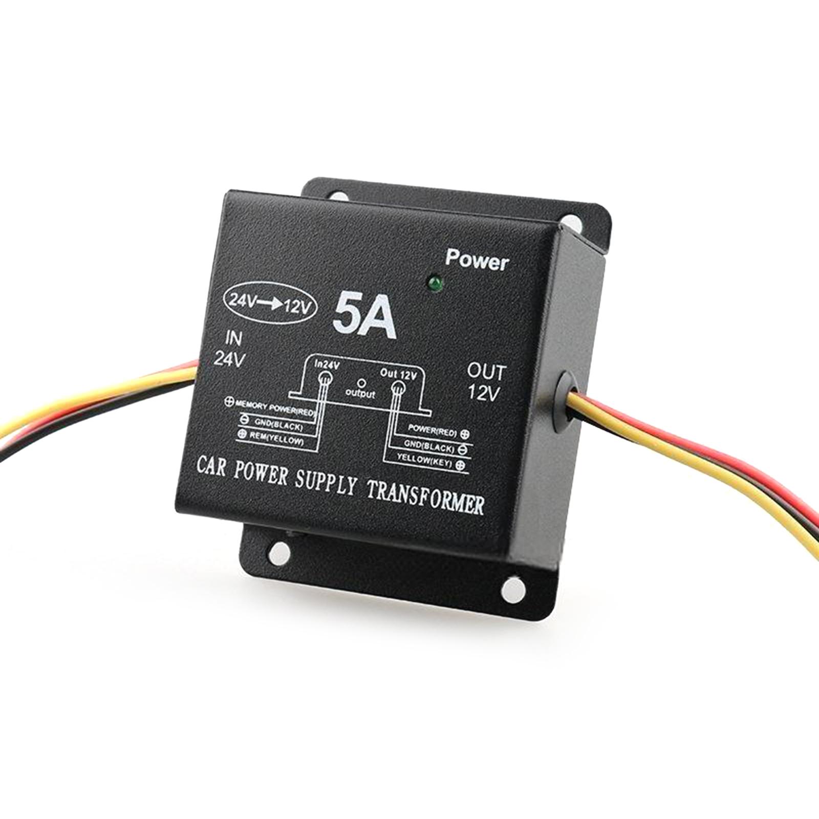 

DC24V to 12V Converter 5A 100W Step Down Converter Voltage Reducer Waterproof Transform for Car Truck 1