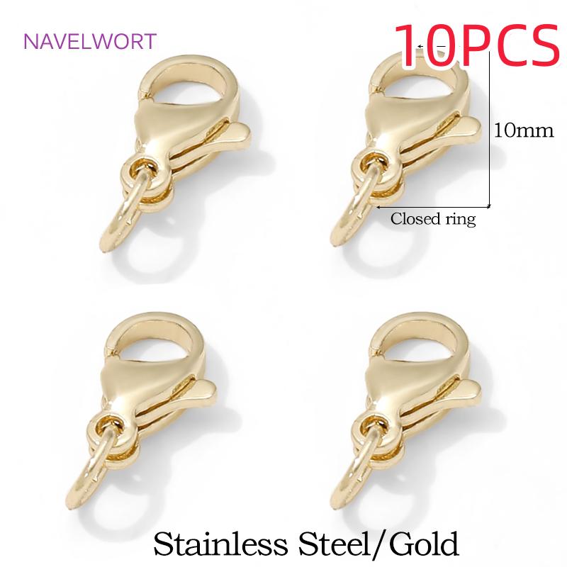 

14K Gold Plated Brass Lobster Clasps& Spring Clasps&Extension Chains,Clasps For Jewelry,DIY Bracelet Necklace Making Accessories