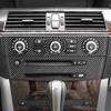 Für BMW E60 5er Serie 2004-2009 Hergestellt aus Alcantara/Kohlefaserleder Mittelkonsolen-CD-Panel-Zieraufkleber Auto-Innenraumzubehör