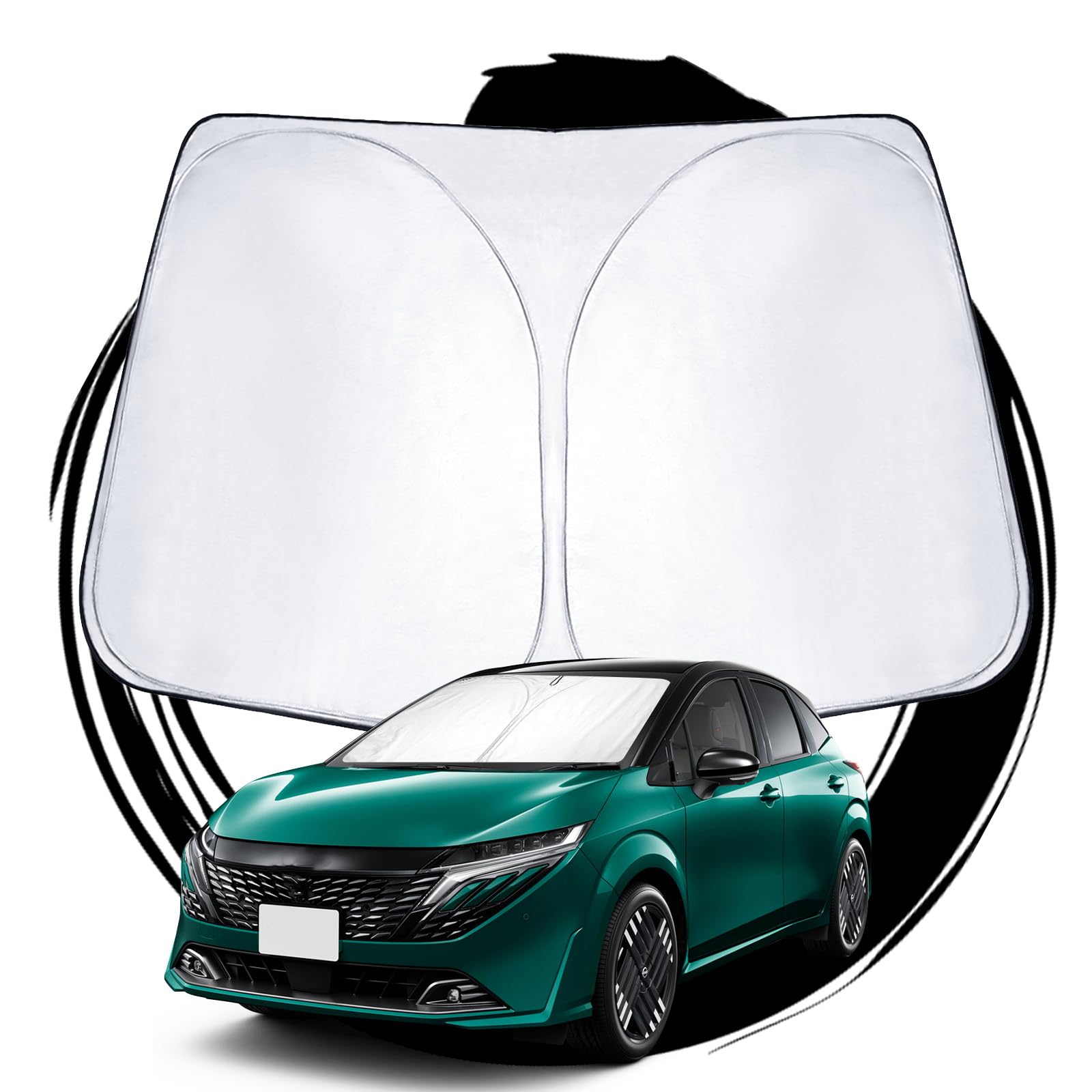 

ruiya Новый Nissan Note Aura fe13 Эксклюзивный солнцезащитный козырек на лобовое стекло Автомобильный солнцезащитный козырек NOTE AURA Защита от УФ-лучей Сон в машине Складные аксессуары