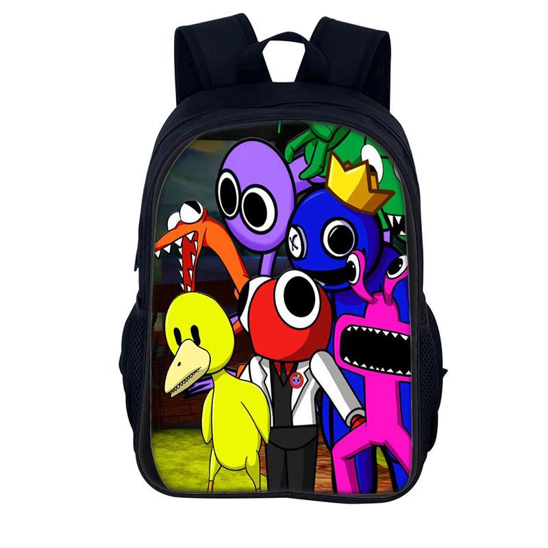 Rainbow Friends Kids Backpack With Polyester Material And Spacious Design For School And Daily Use