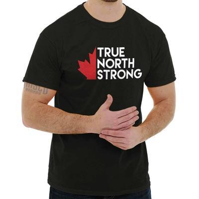 True North Strong Maple Leaf Canadian Flag Canada Pride Classic T Shirt Tee
