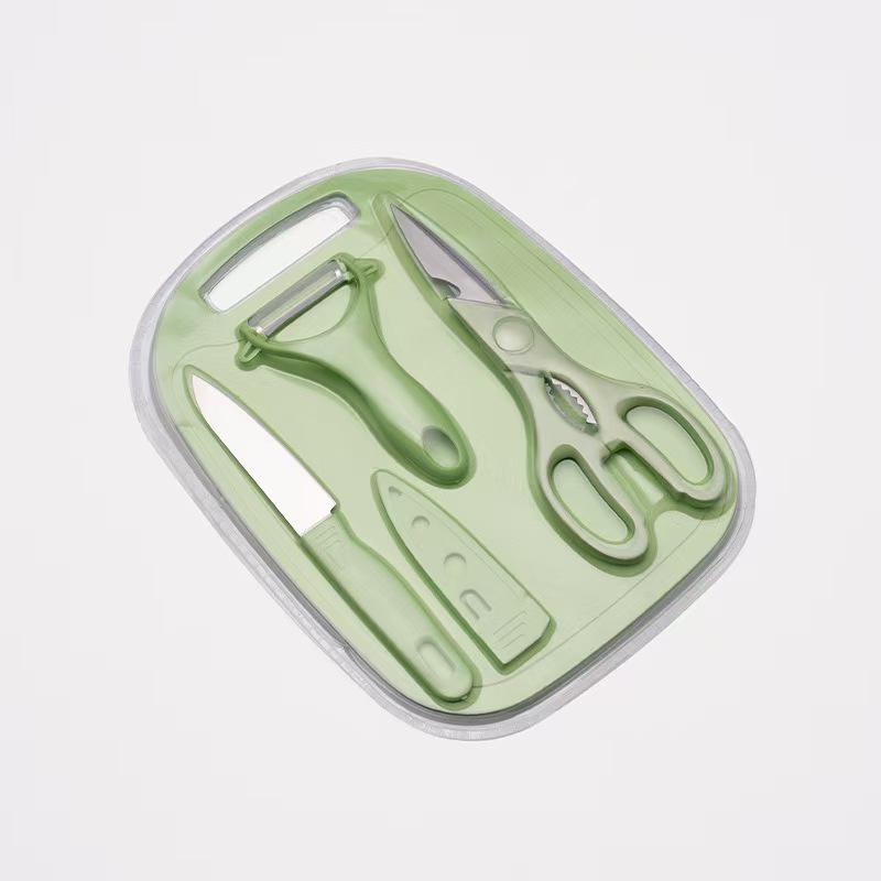 Baby Food Prep Set: Chef's Knife, Cutting Board, Multi-Functional Tools, 5-Piece Combo