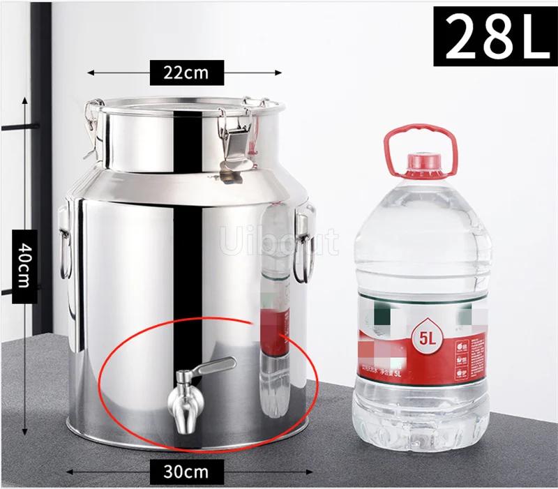 Tank Edible Oil Tank Peanut Milk tea Wine Sealed Tank Brewing Fermentation Stainless Steel Sealed Barrel with Faucet ransport