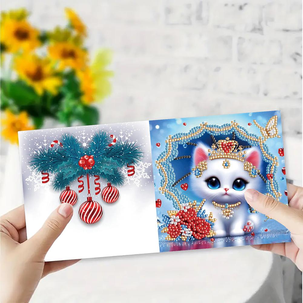 6pcs DIY Diamond Painting Greeting Card Set Handmade Rhinestone Diamond Art Mosaic Postcards Thank You Cards & Holiday Blessings