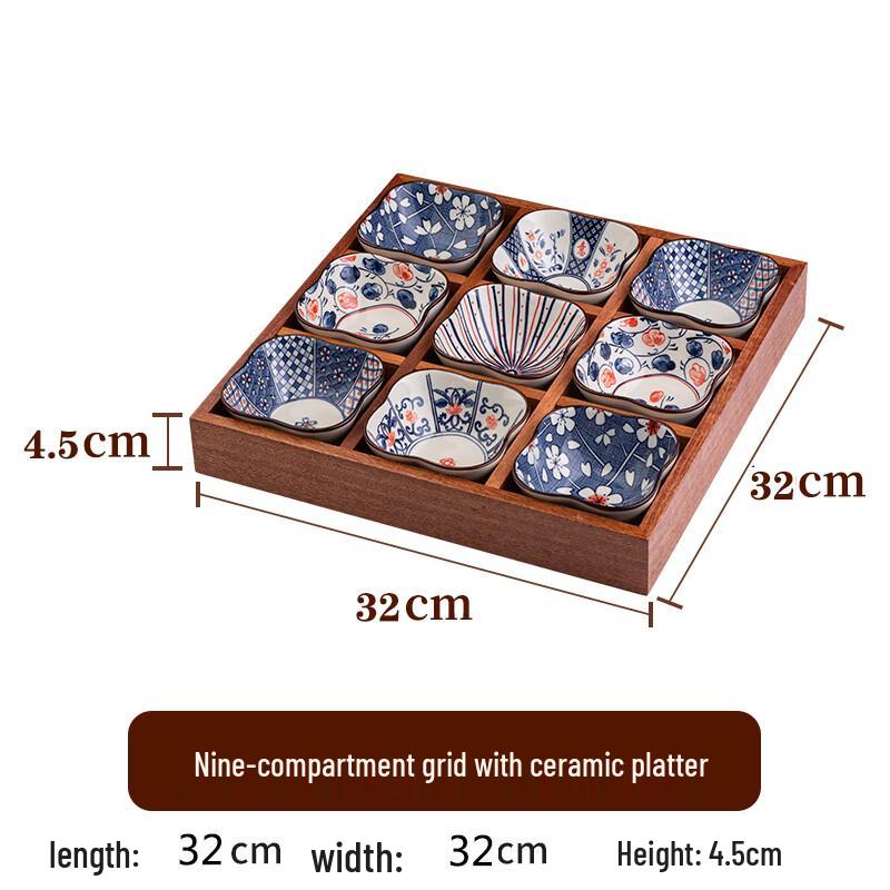 

Versatile Three-Compartment Ceramic Serving Tray