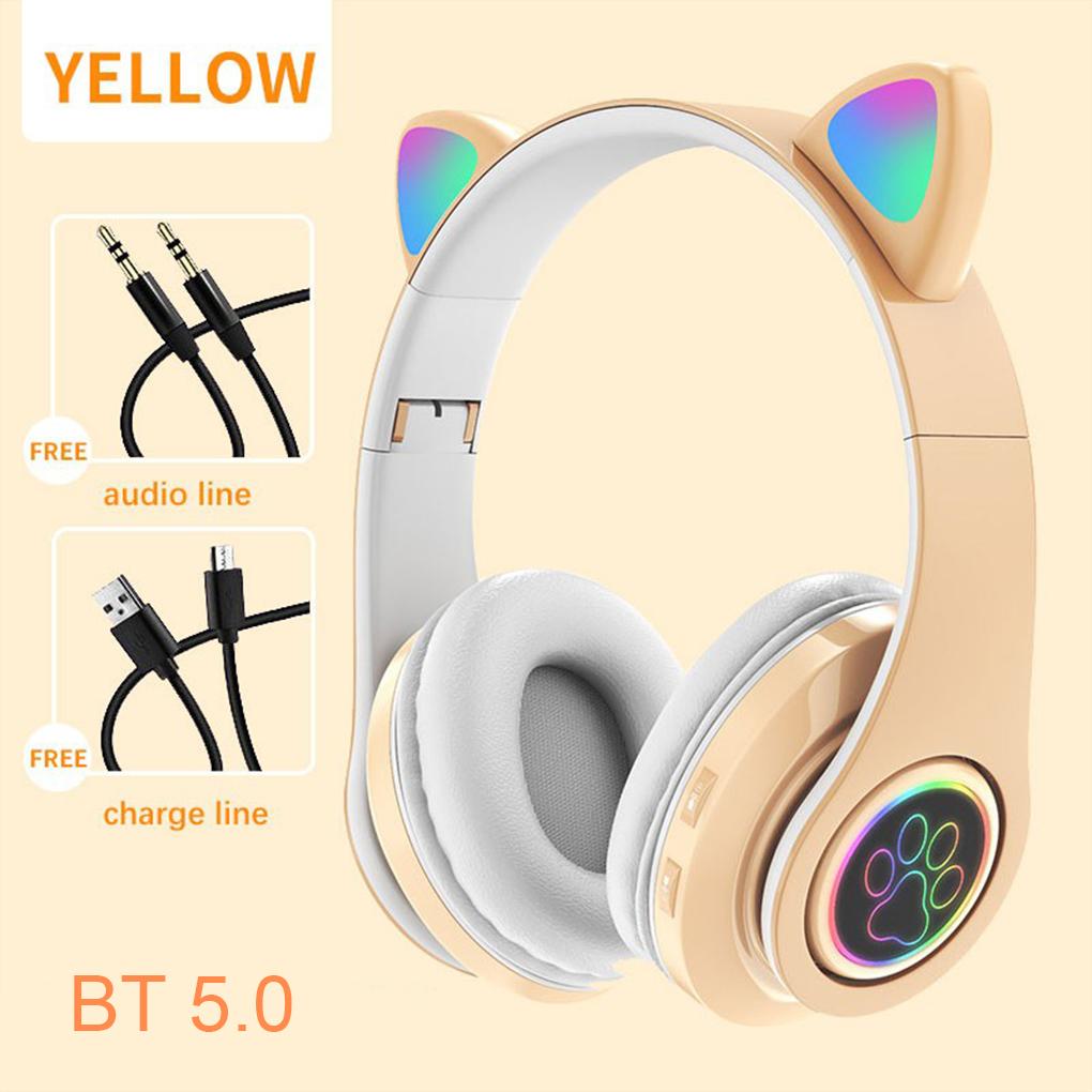 Glow Headset Wireless Earstud Gaming Supplies Fine Workmanship Multicolored Cute Looking Sweet Gift Noise Reduction