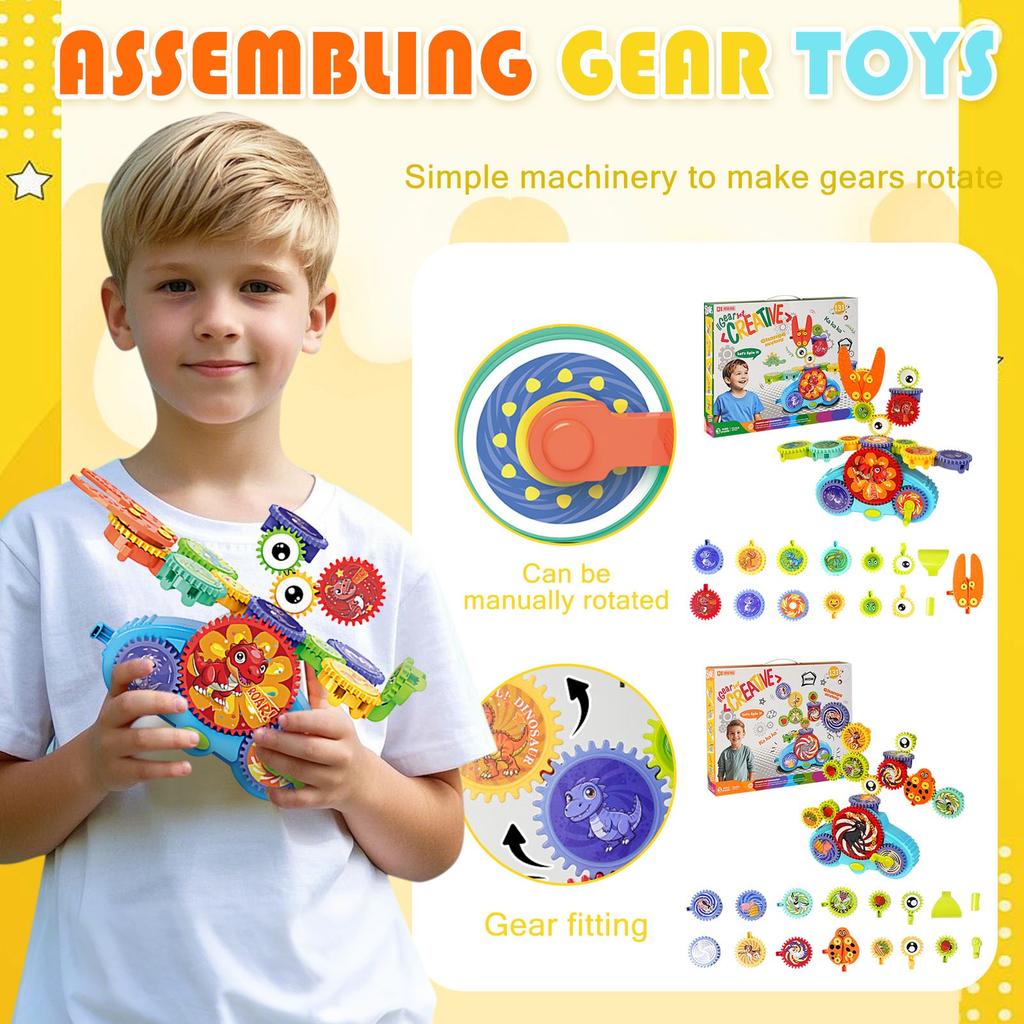 Electric Building Variable Gear Spinning Educational Toys