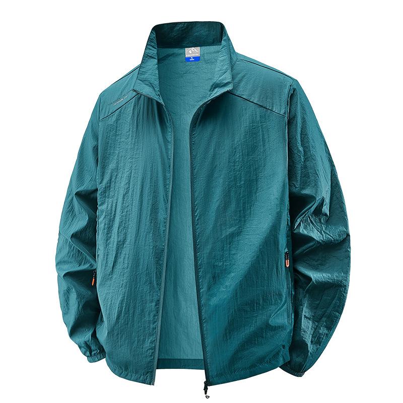 Sunscreen Men's Summer Jacket Thin Skin Light-proof UV Fishing Ice Silk Men's Sunscreen Suit Men's