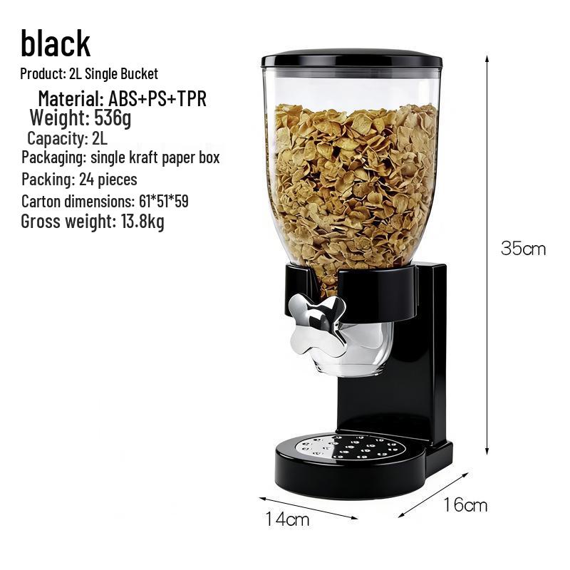 Двойной диспенсер для хлопьев: Влаго- и пылезащищенная банка для хранения круп и закусок