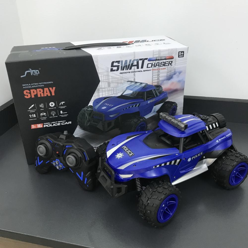 

1/16 4WD RC Car Spray Smoke 2.4G Remote control Car High Speed offroad 4x4 Drift Buggy Tuck electric Toys boys Christmas gifts синій