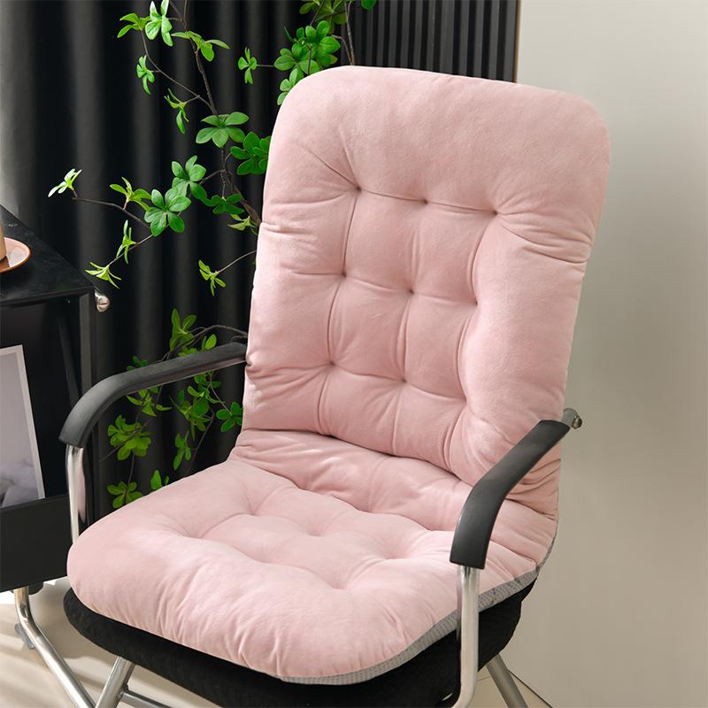 Solid Color Thicken Student Dormitory Sedentary ChairMat Home Chair Back Cushion Modern Style Office Integrated Backrest Cushion