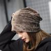 Women Beanie Hat Elastic Soft Solid Color Baggy Slouchy Keep Warm No Brim Plush Women Winter Beanie Fashion Accessories