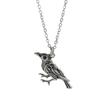 Punk-Stile Krähen-Anhänger Halskette Vintage Gothic Designs Handarbeit Legierungsschmuck für Männer Frauen Partys Alltagskleidung