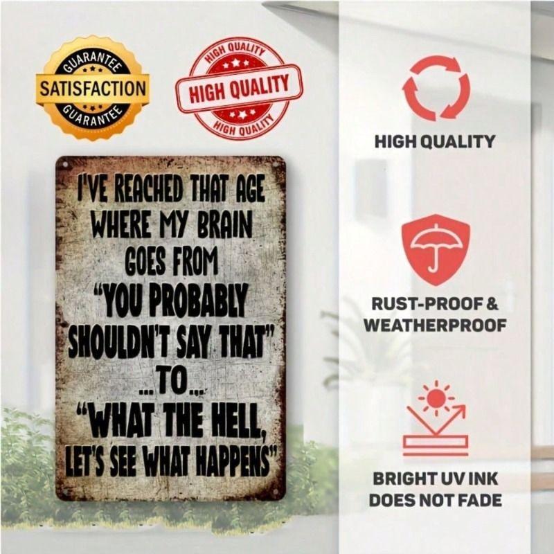 Vintage Humorous Metal Sign 20x30cm Retro Garage Cafe Garden Decor Unique Gift