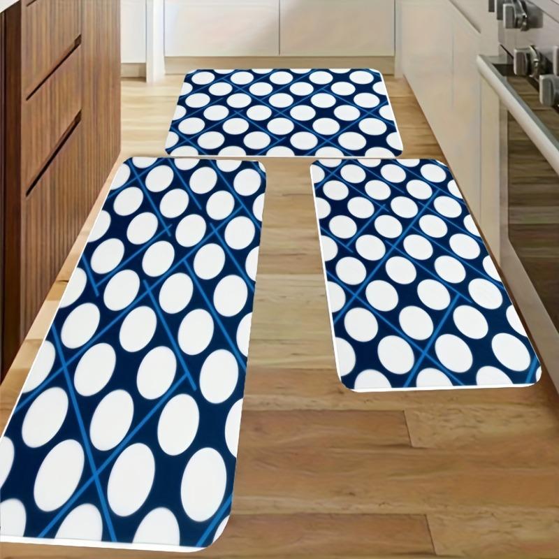 1PC Concentric circles Pattern Kitchen Rug Non-Slip Door Mat Pop design Bathroom Rug Bath Mat Carpet for Home Sink Laundry Decor