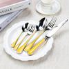 Enamel Color Western Food 304 Stainless Steel Tableware Set Stainless Steel Knife, Fork and Spoon Five-piece Set Steak Knife and Fork