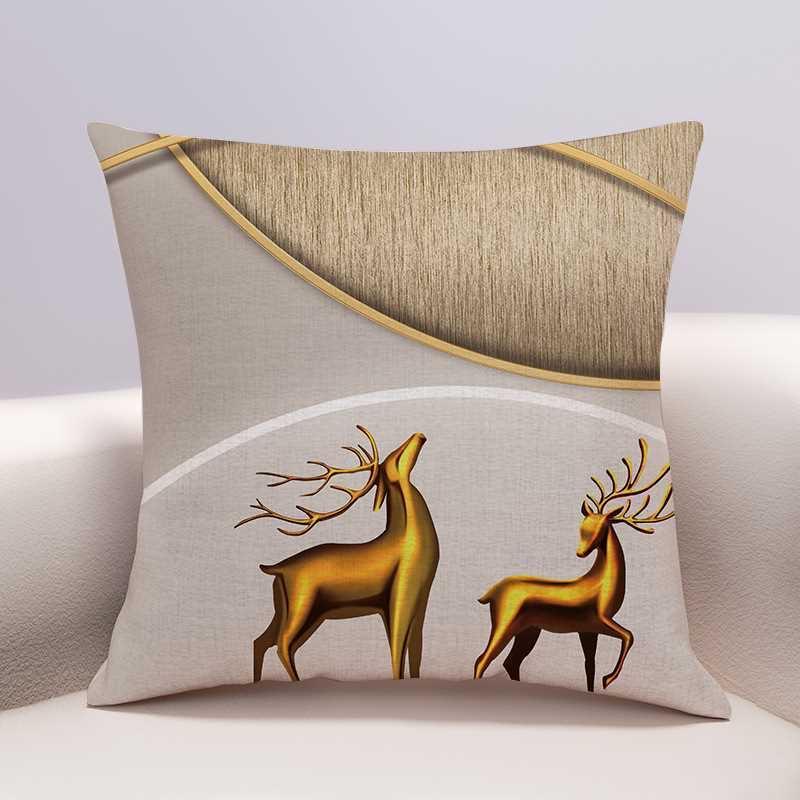 Modern Light Luxury Earth Warm Color Dirt-resistant Pillow Cover Living Room Sofa Pillow, Home Decoration Cushion Cover