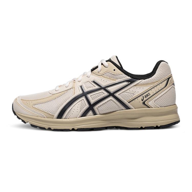 Asics Jog 100S Comfortable Wide Toe Box Durable Breathable Low Top Running Shoes Unisex sneaker Beige 1203B256-200