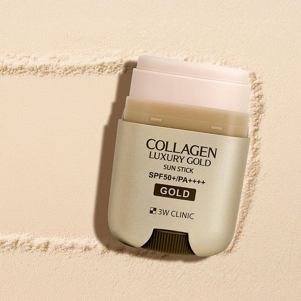 3W Clinic Collagen & Luxury Gold Sun Stick (0.64 Oz 18g)