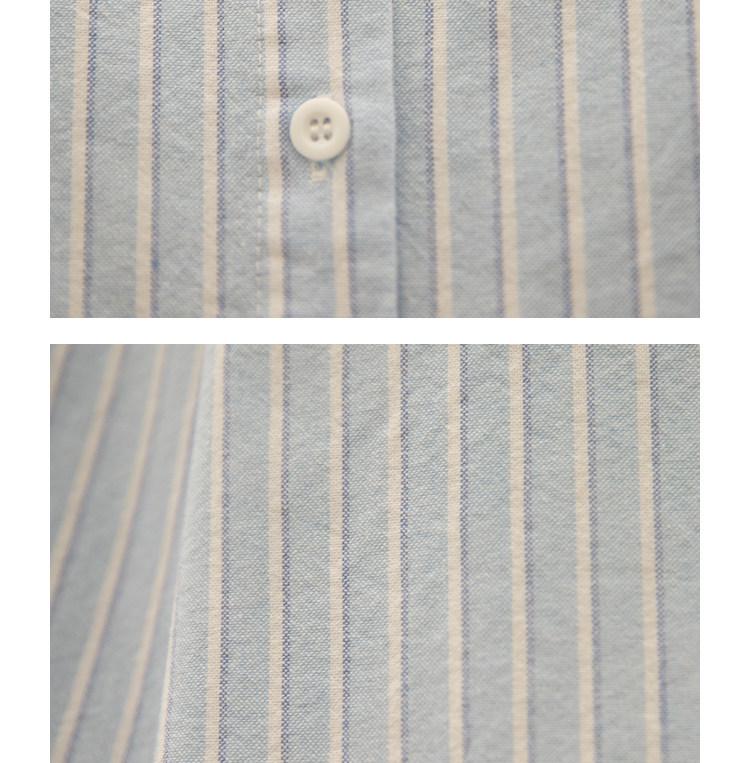 Korean-Japanese Style Striped Oxford Shirt for Women