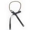 Great CHANEL Belt COCO Mark Leather Chain Ribbon Black Leather Women S B20C Used
